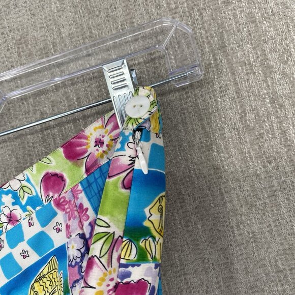 Silkland Pants 10 Colorful Dress Ankle Straight Artsy Mid Rise Office - Picture 8 of 13